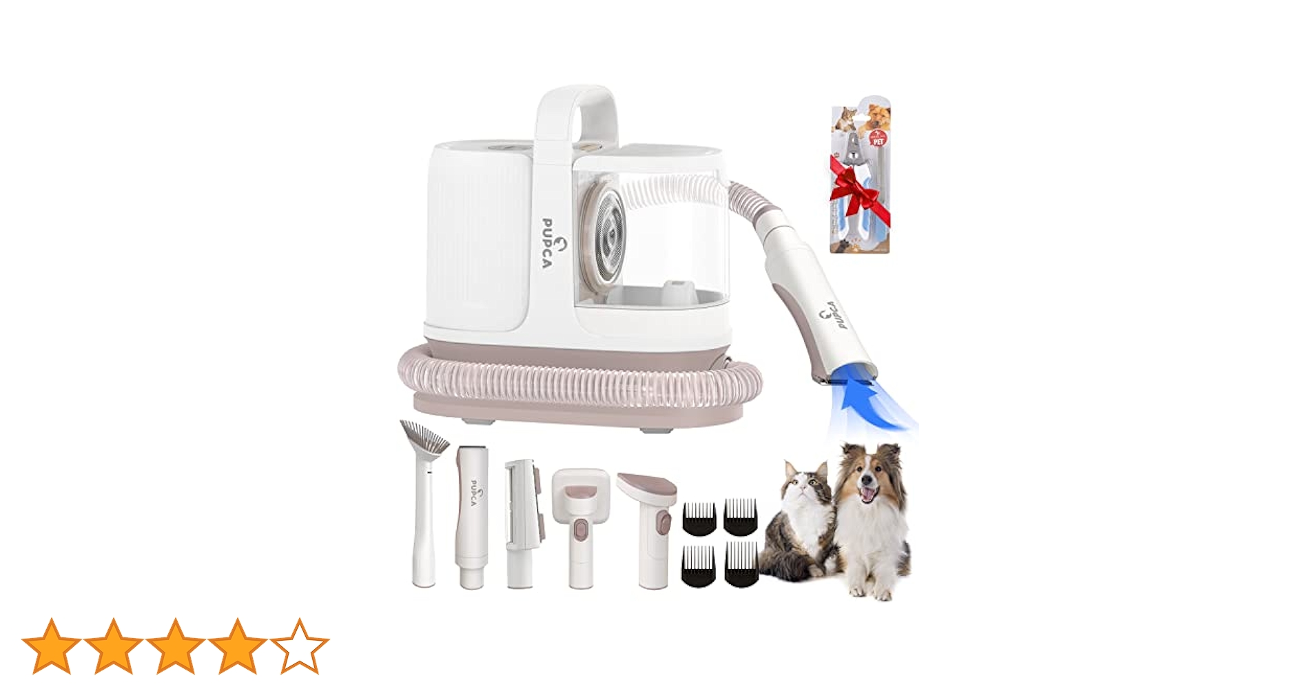 PUPCA Dog Grooming Vacuum Kit,Dog Vacuum for Shedding